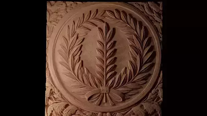 Laurel Wreath CNC 3d Print High Relief Sand Casting