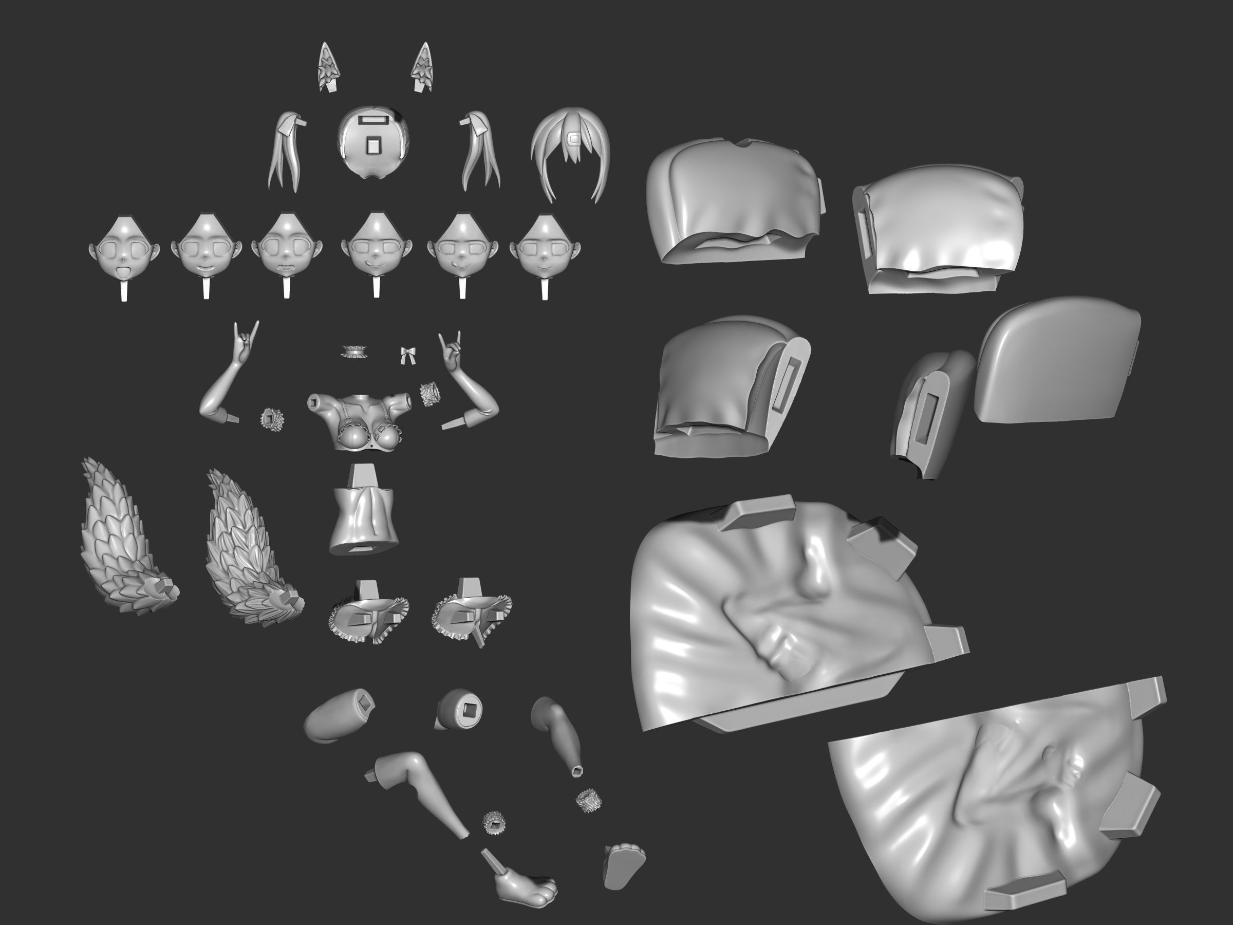 Mihari oyama figure 3d 3D print model_14
