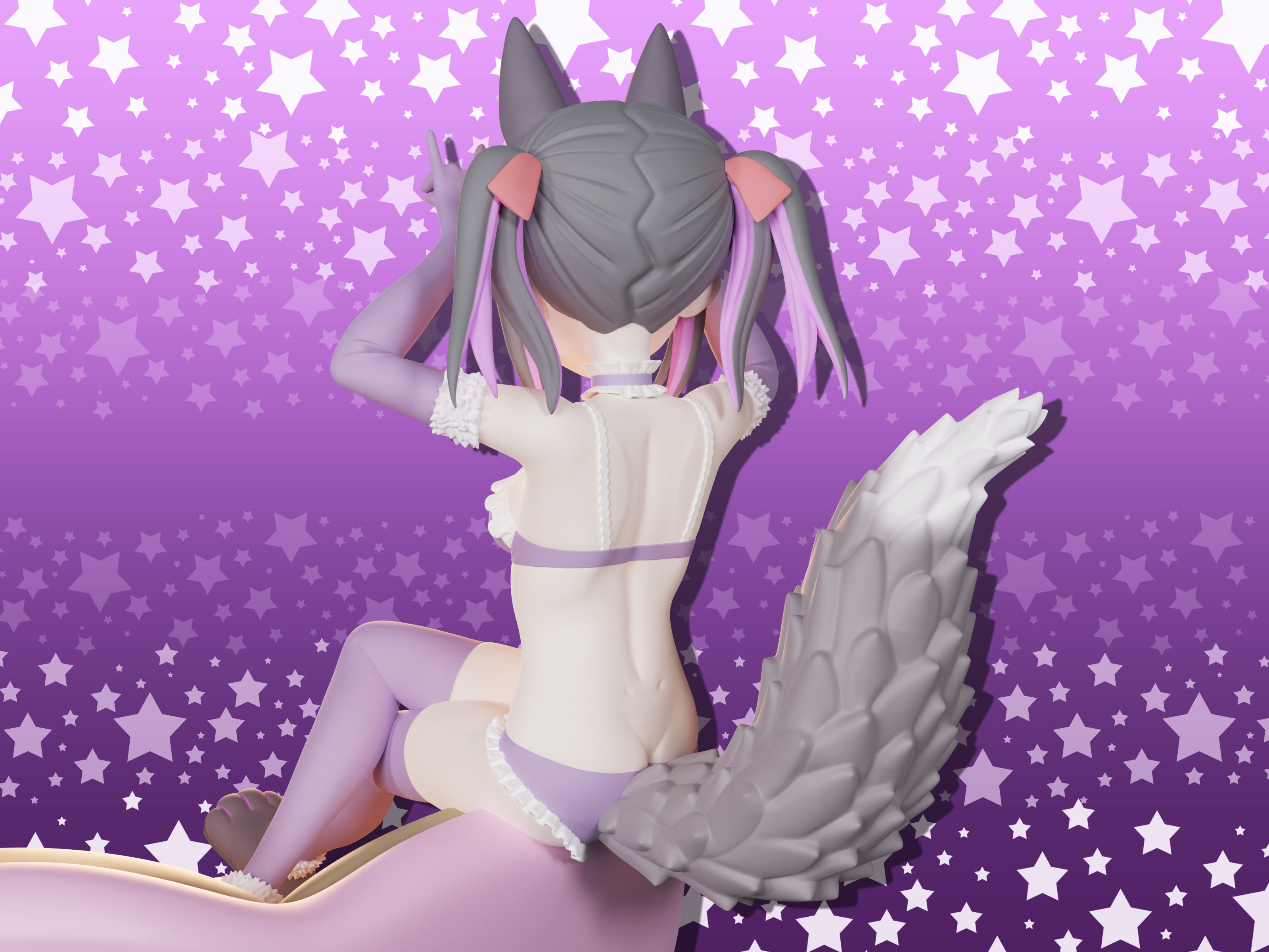 Mihari oyama figure 3d 3D print model_5