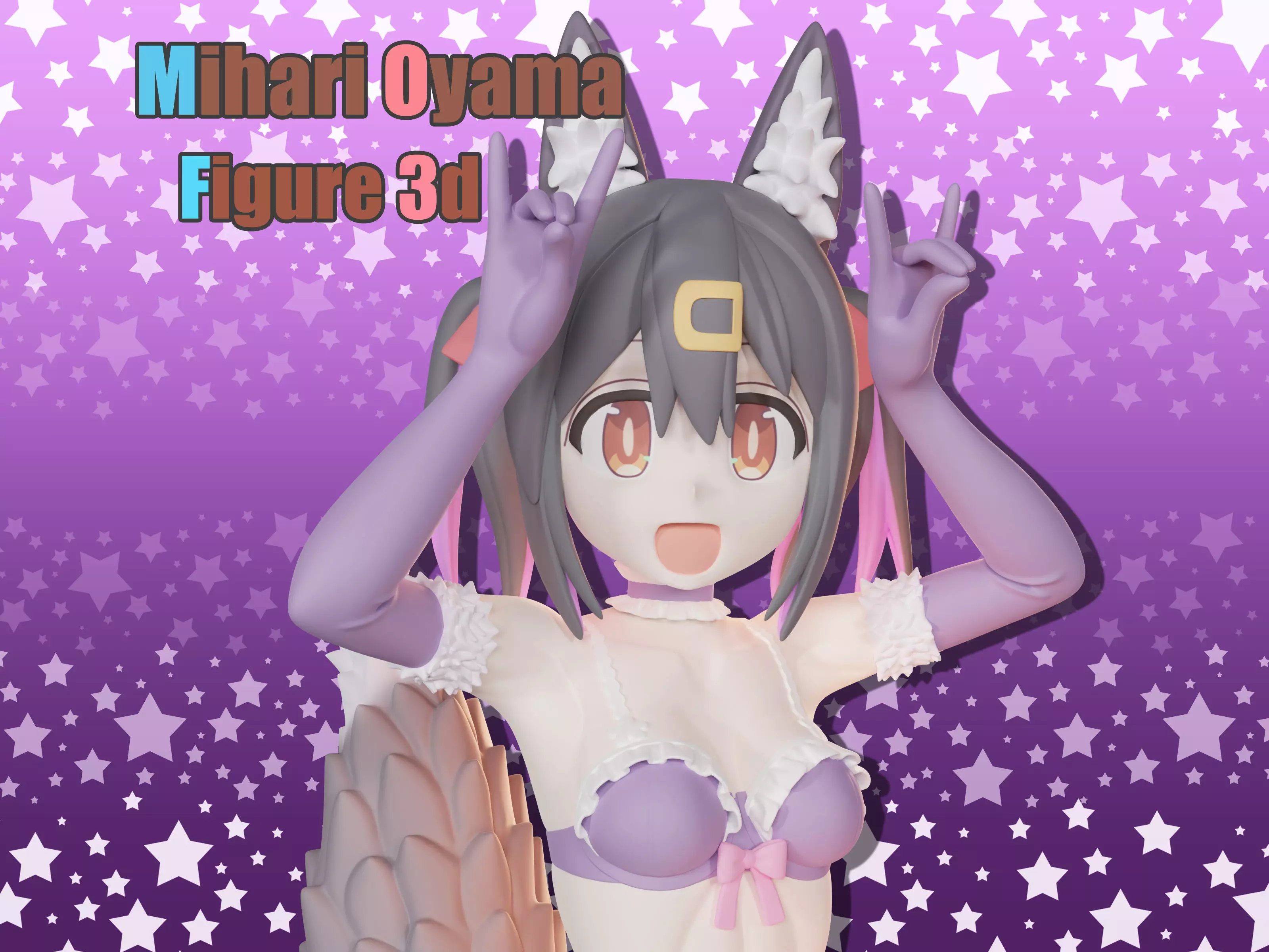 Mihari oyama figure 3d 3D print model_0
