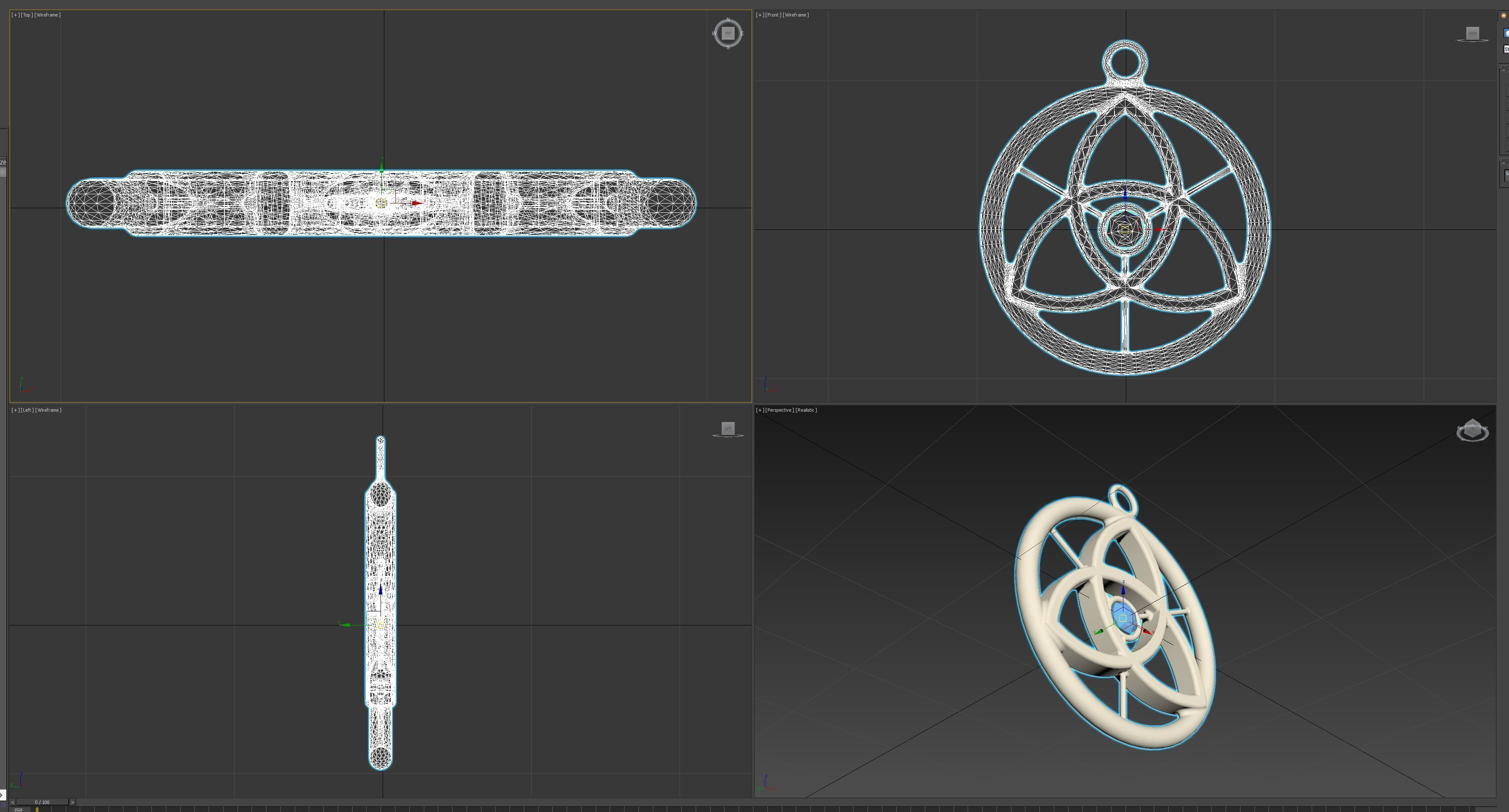Triquetra Earrings 3D print model_5