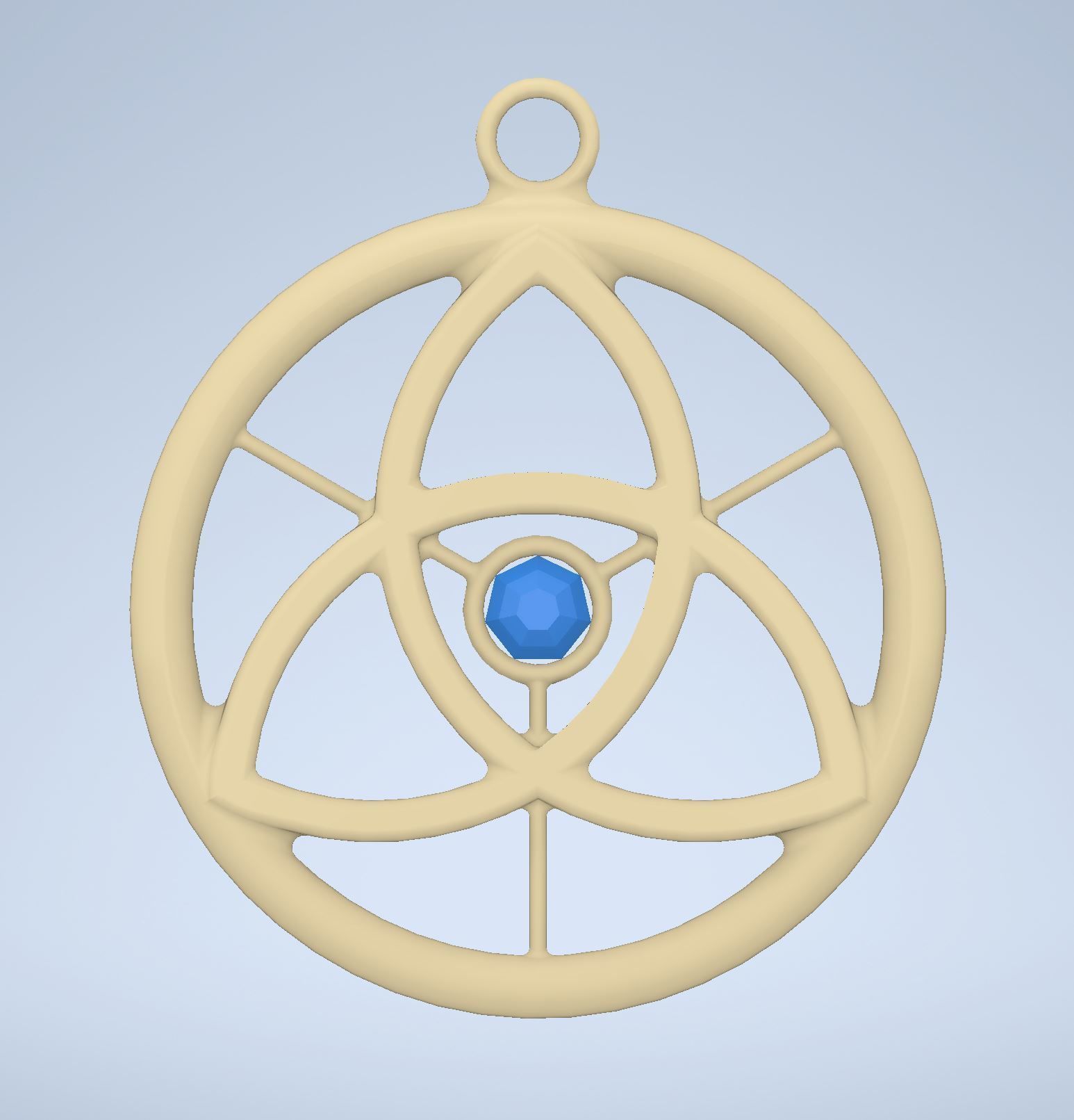 Triquetra Earrings 3D print model_3