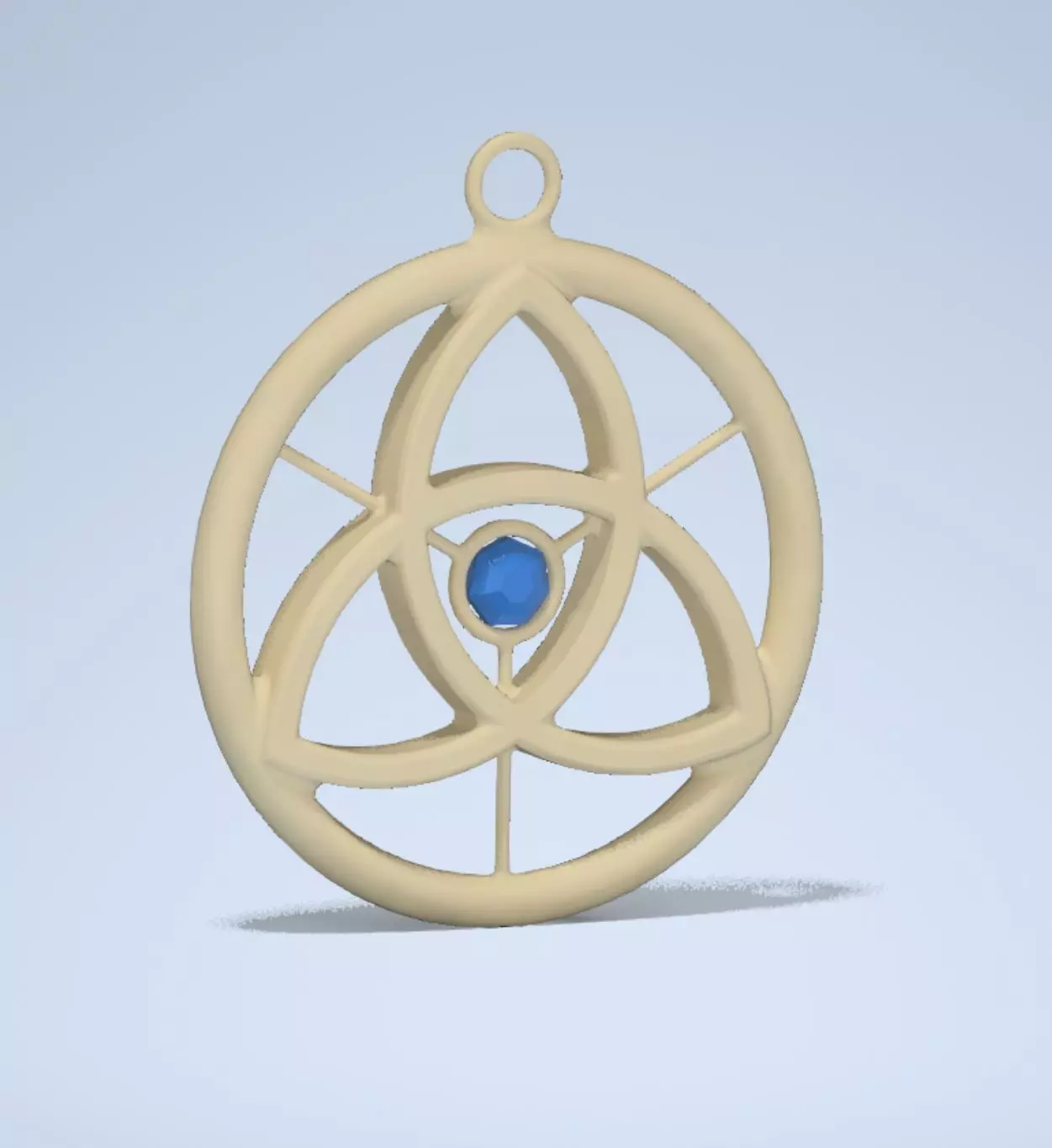 Triquetra Earrings 3D print model_0