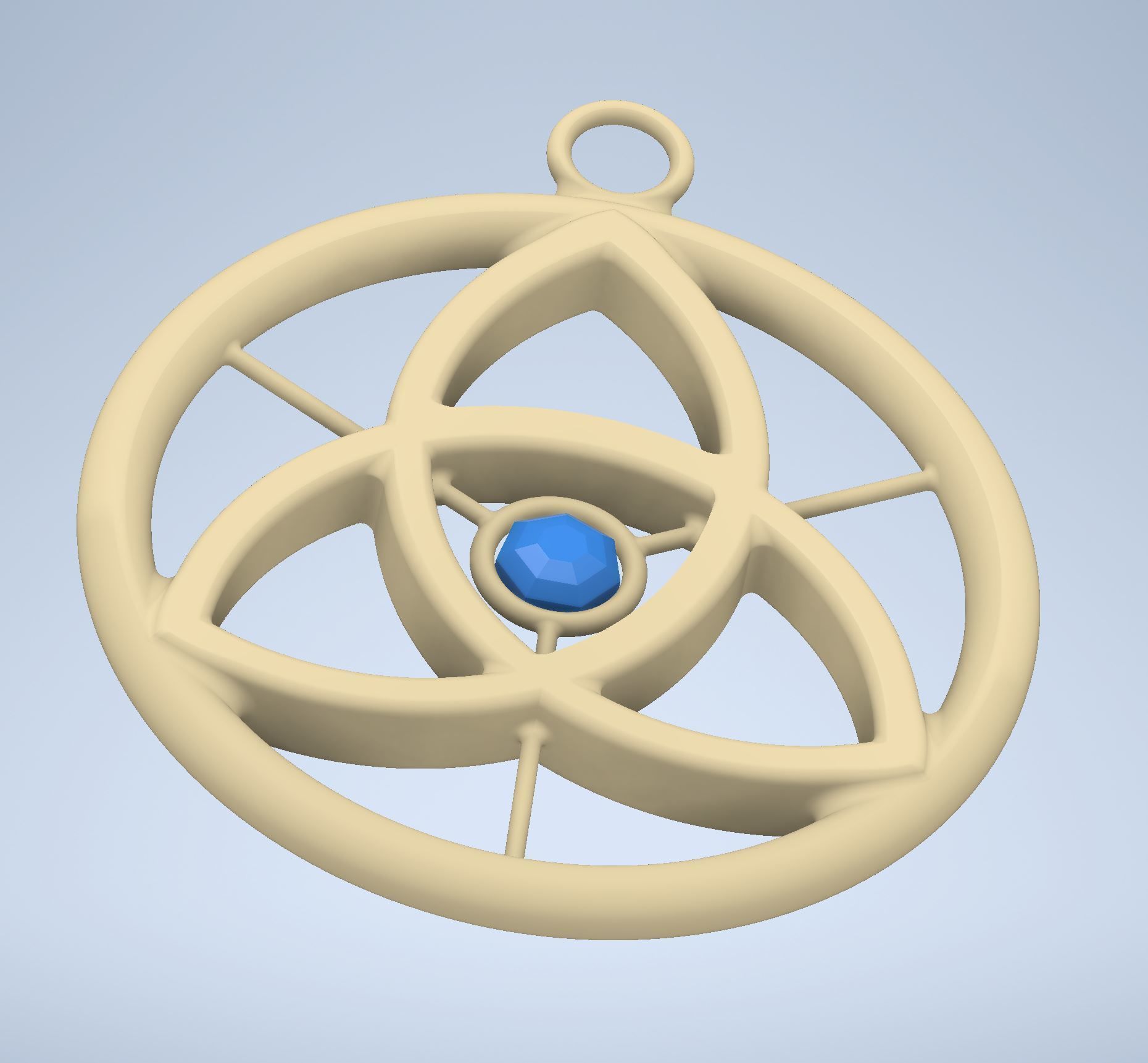 Triquetra Earrings 3D print model_1