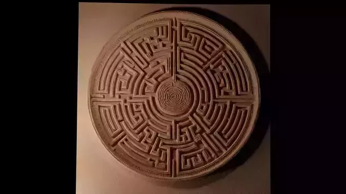 Labyrinth CNC 3d Print High Relief Sand Casting 3D print model