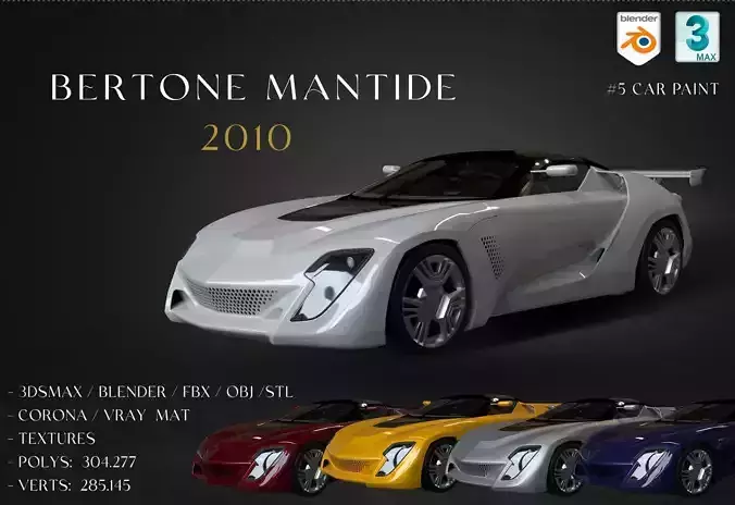 2010 Bertone Mantide 3D model