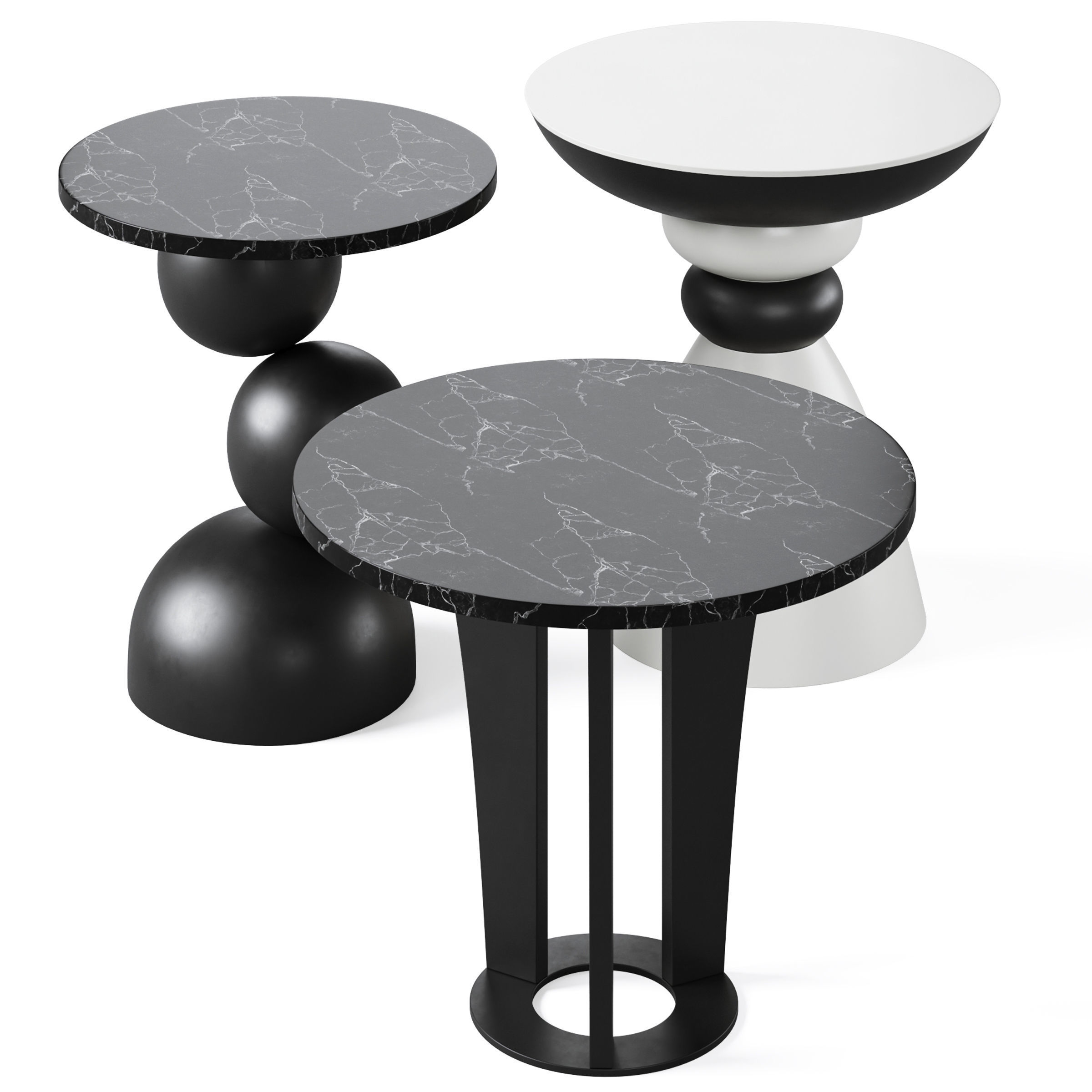 Side table FRISKO ALTON and NORDEN by Cazarina 3D model_3