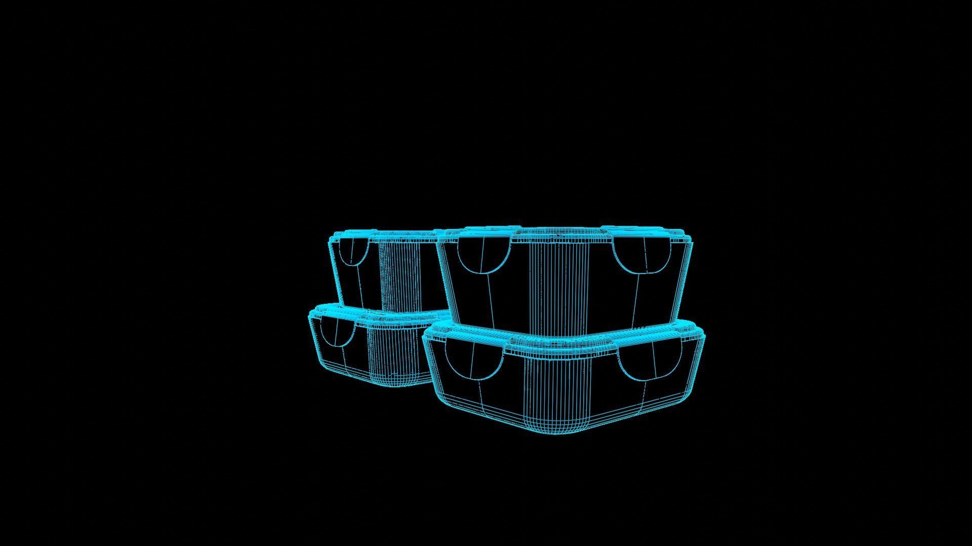 Food Storage Container Low-poly 3D model_8