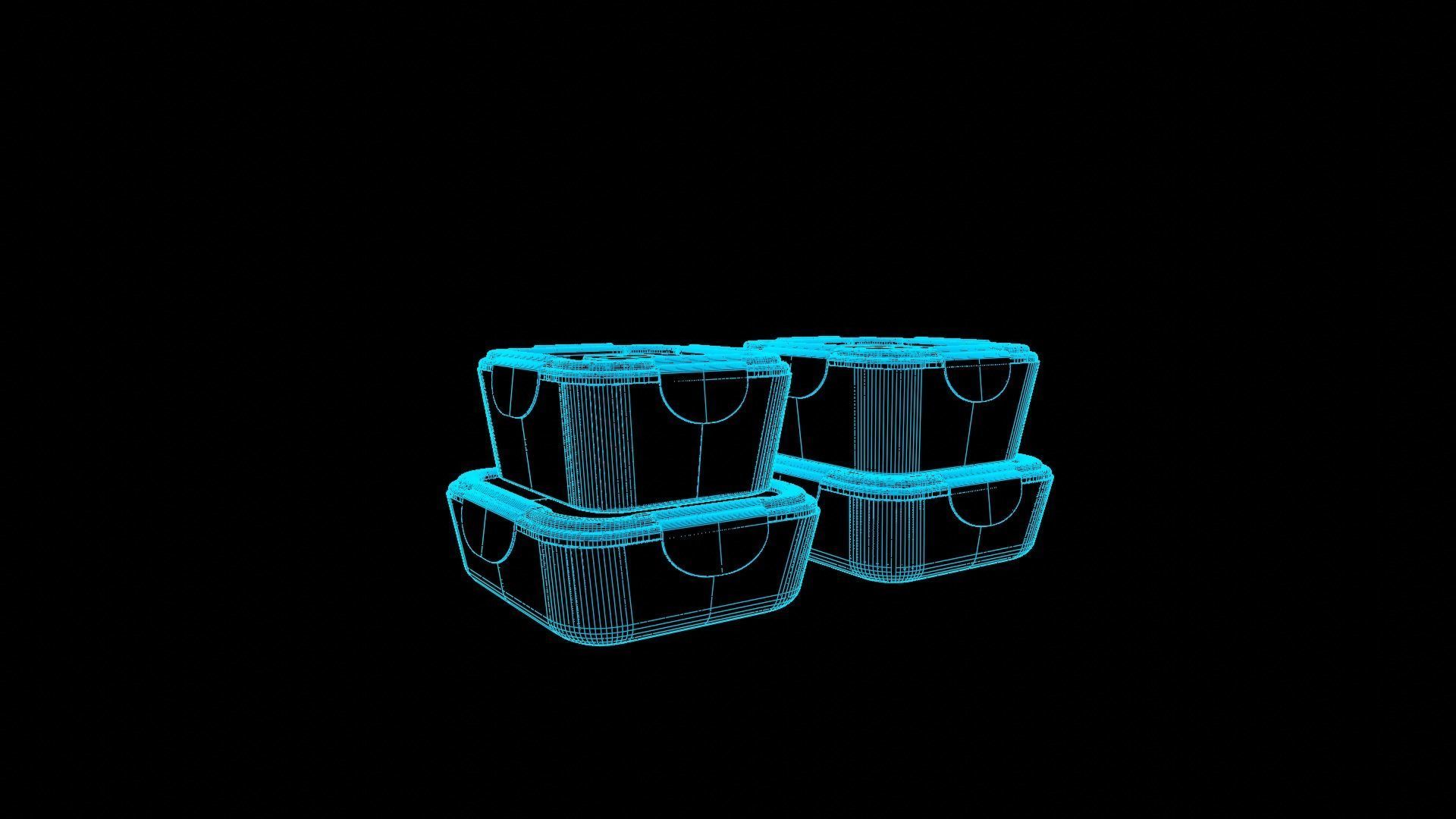 Food Storage Container Low-poly 3D model_7