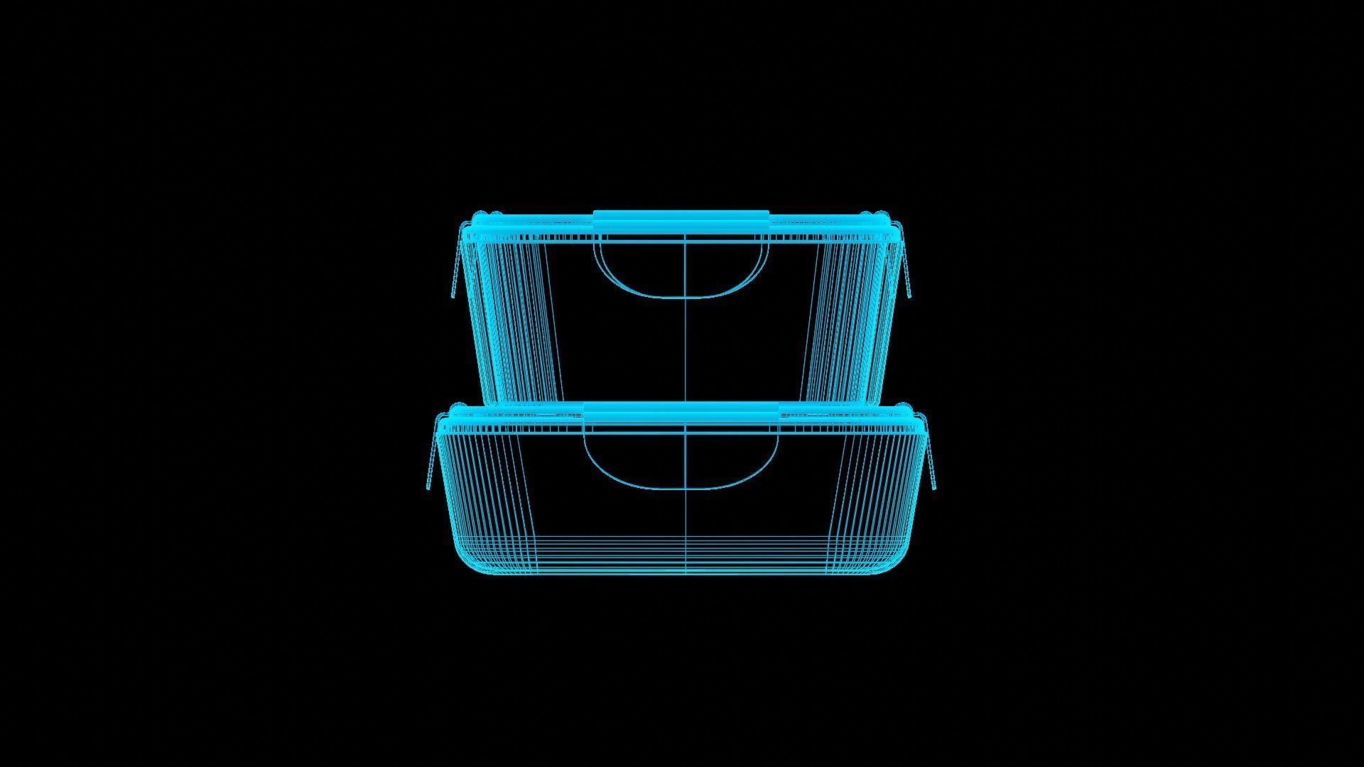 Food Storage Container Low-poly 3D model_6