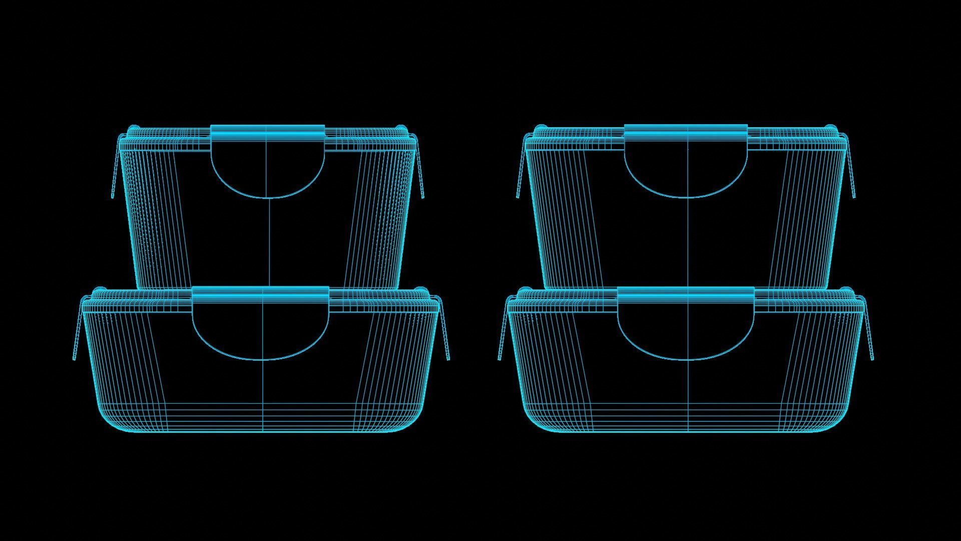 Food Storage Container Low-poly 3D model_4