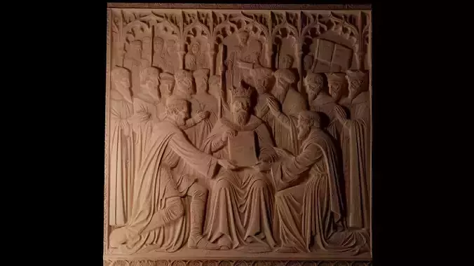 King Solomons Court CNC 3d Print High Relief Sand Casting