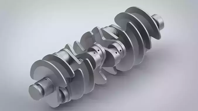 w12 engine crankshaft 3d model