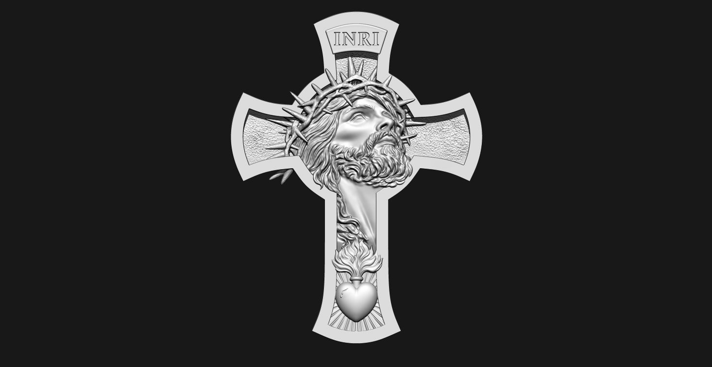 Jesus cross 3D print model_23