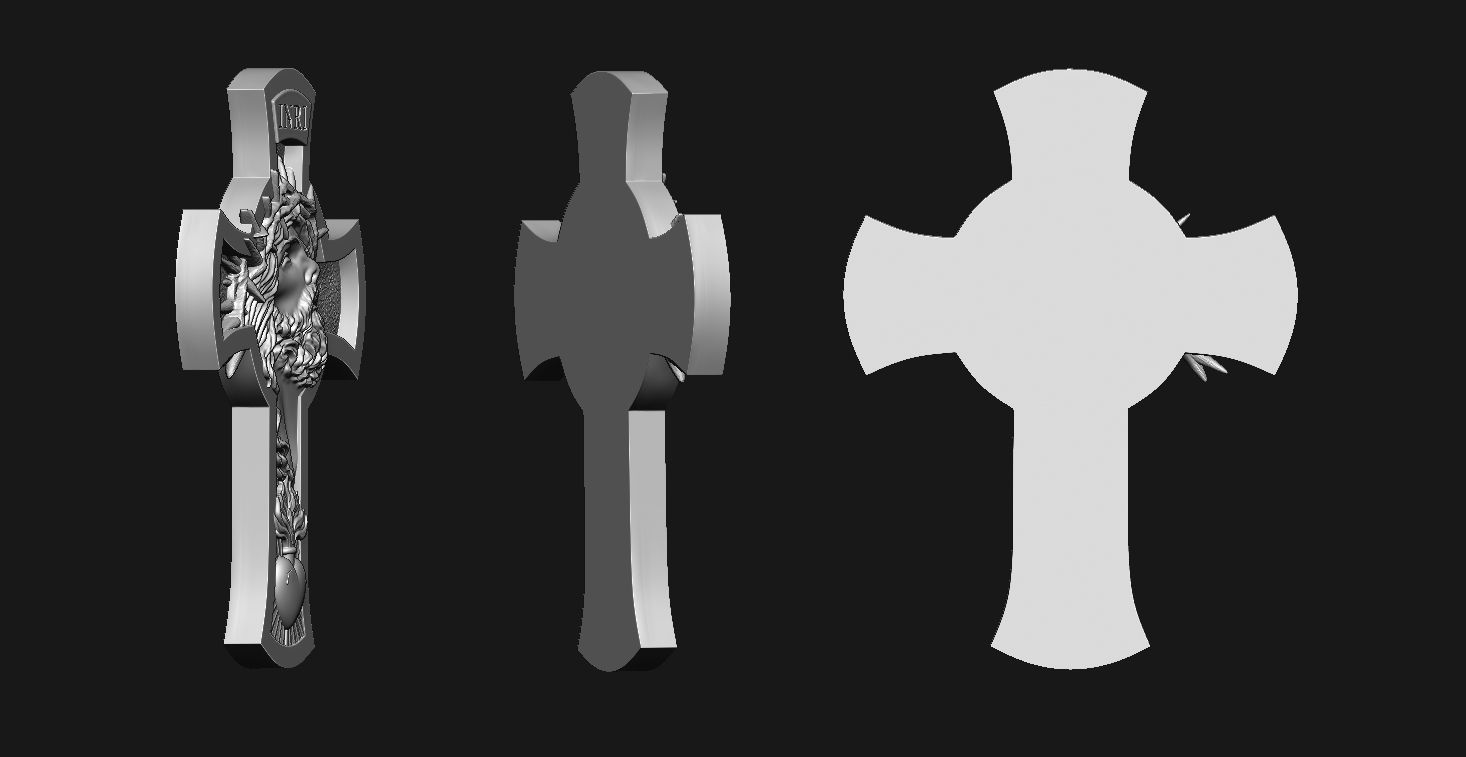 Jesus cross 3D print model_16