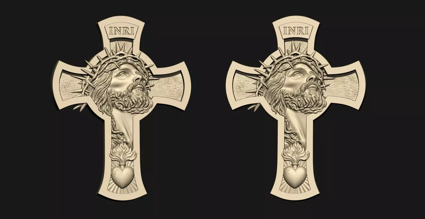 Jesus cross 3D print model_1