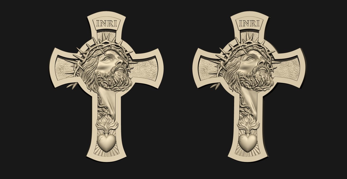 Jesus cross 3D print model_7