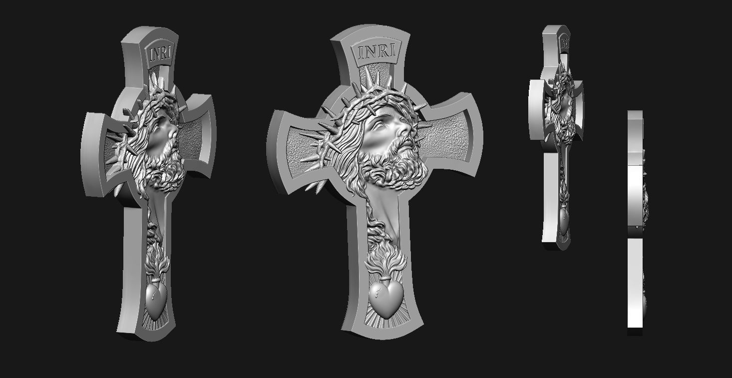 Jesus cross 3D print model_14
