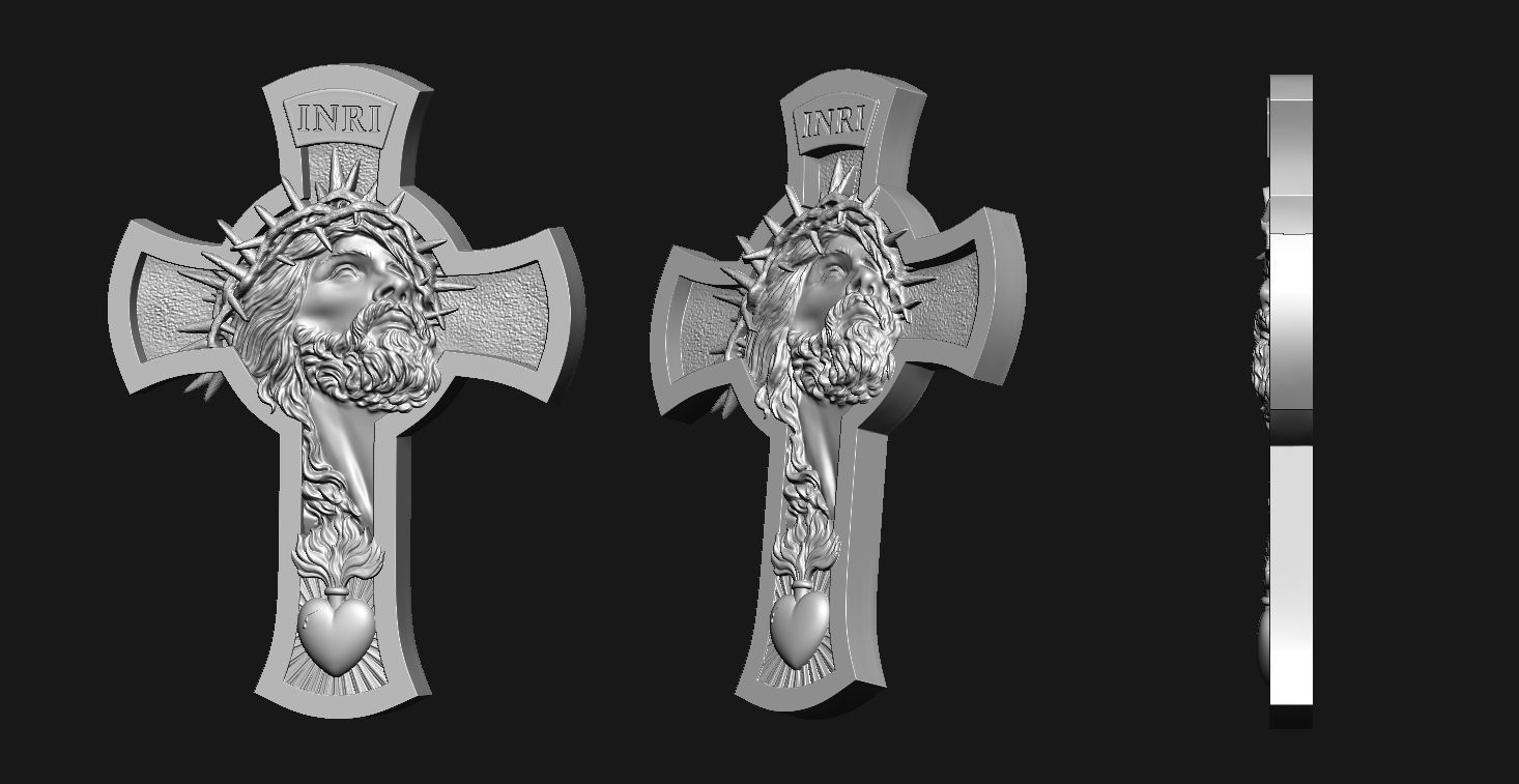 Jesus cross 3D print model_17