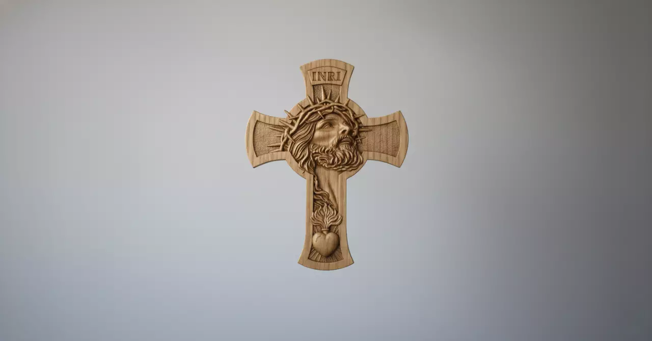 Jesus cross 3D print model_3