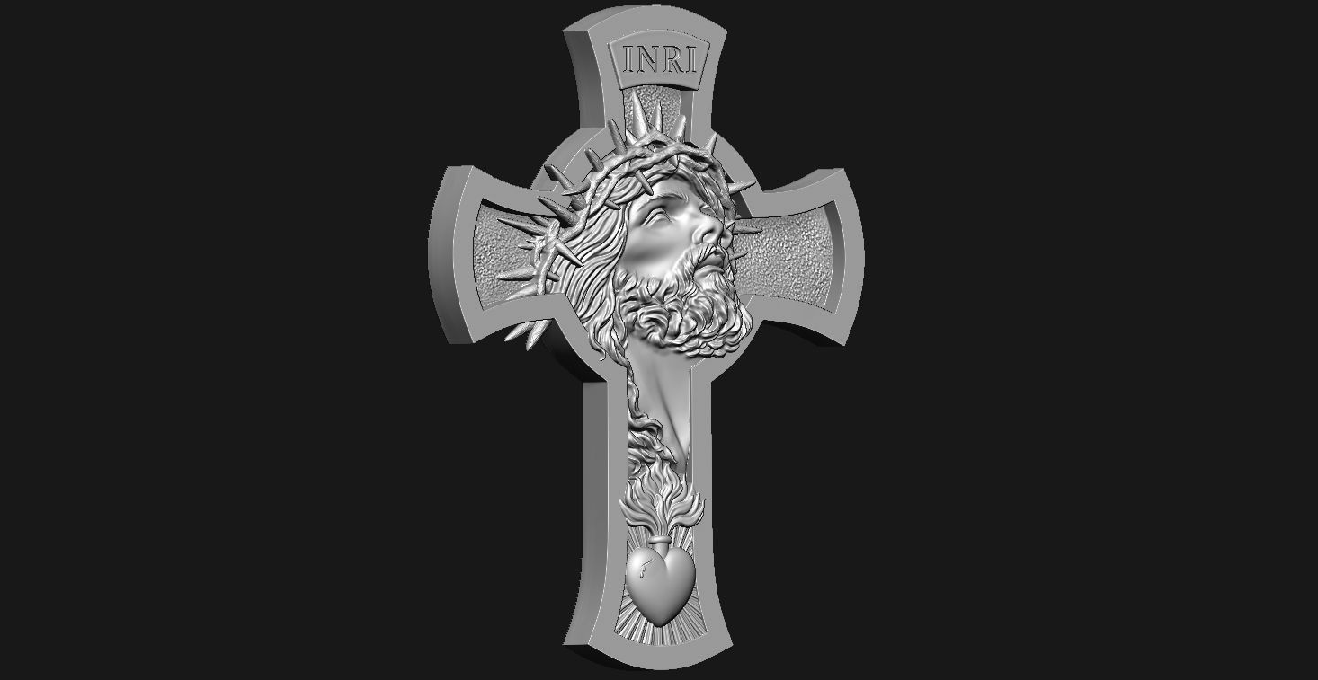 Jesus cross 3D print model_11