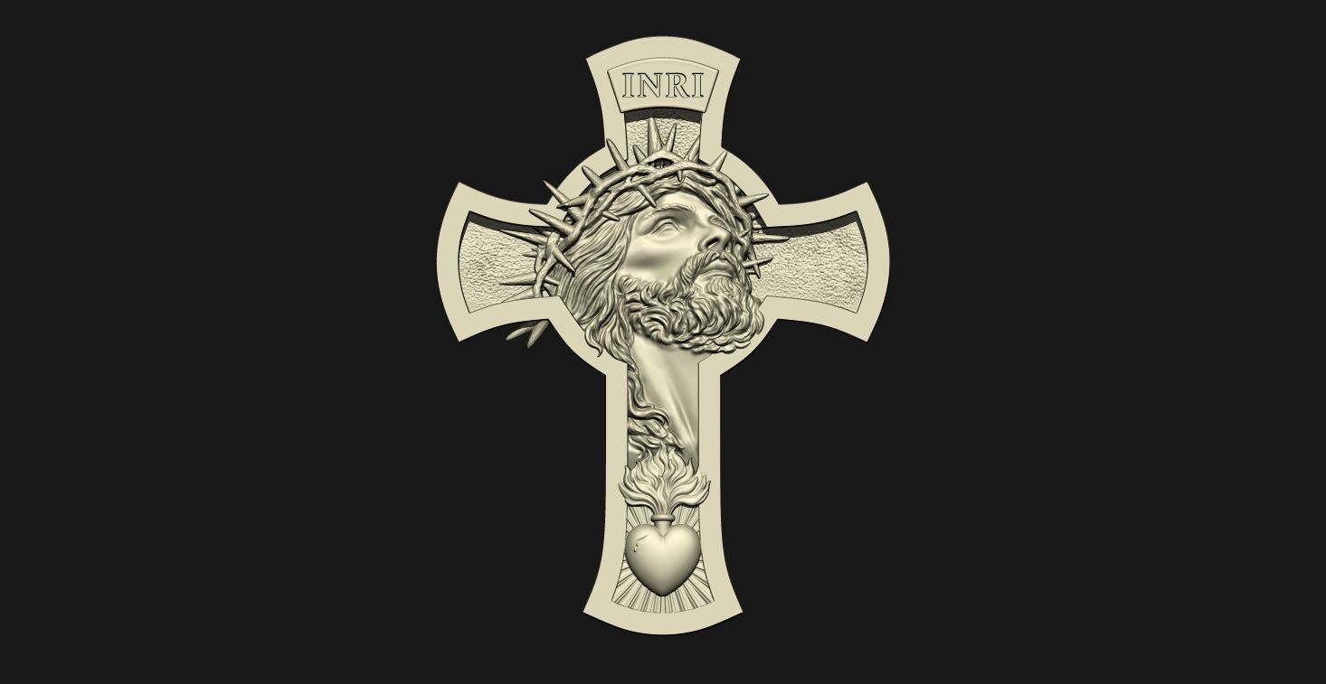 Jesus cross 3D print model_9