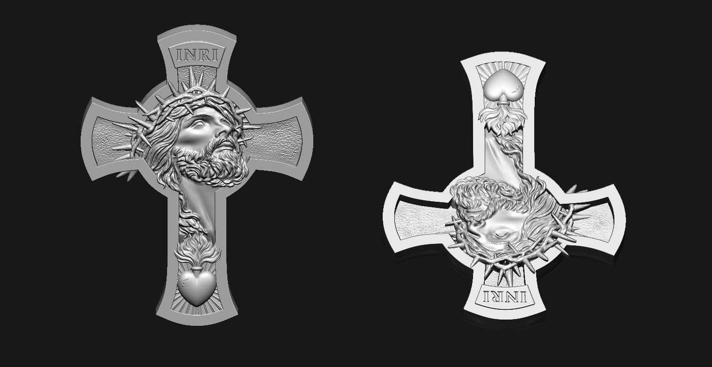 Jesus cross 3D print model_15