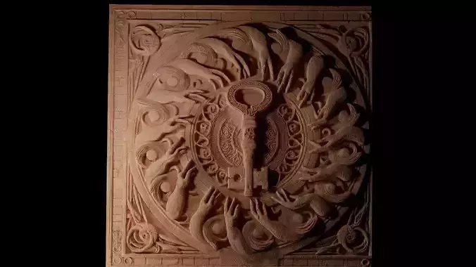 Key and Lock CNC 3d Print High Relief Sand Casting