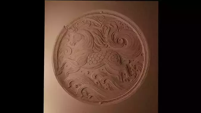 Kelpie CNC 3d Print High Relief Sand Casting 3D print model