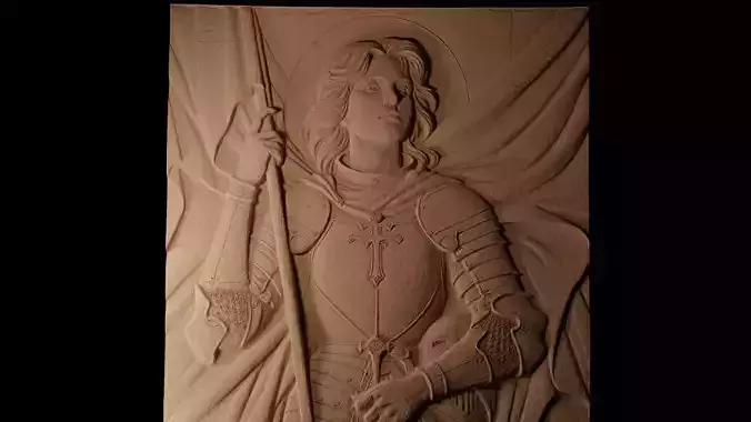 Joan of ark CNC 3d Print High Relief Sand Casting 3D print model
