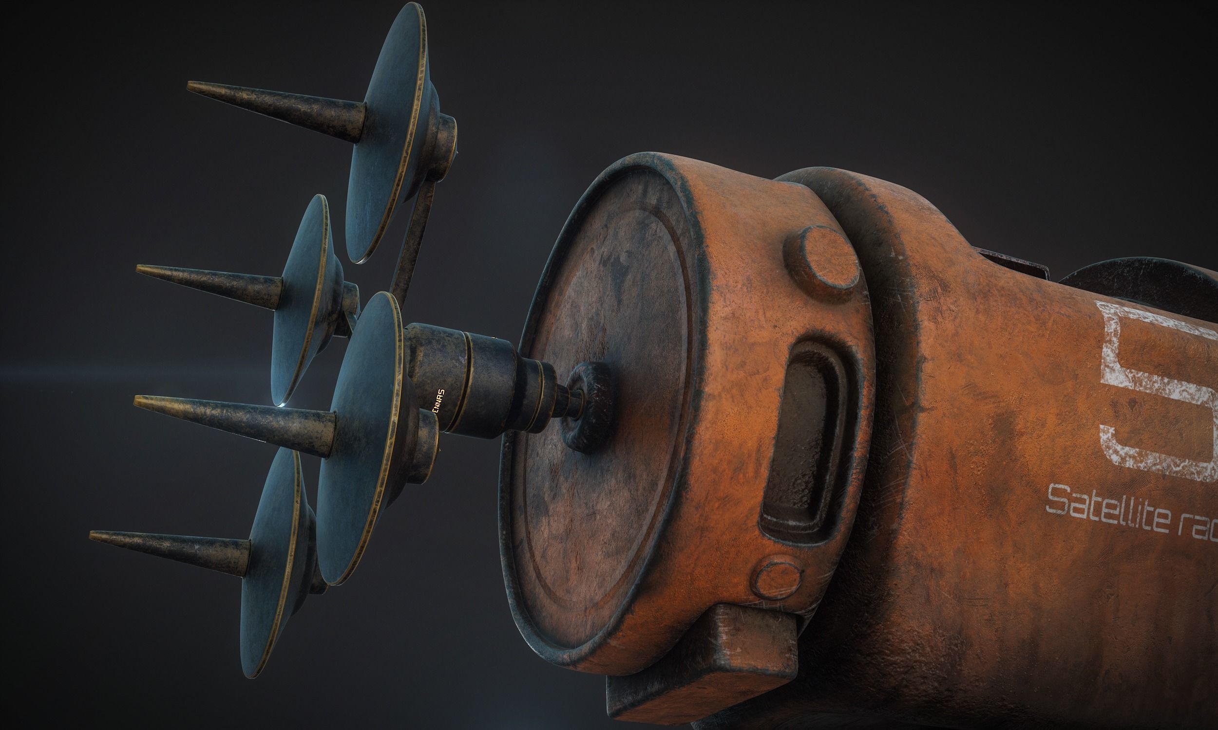 Satellite gun 3D model_7