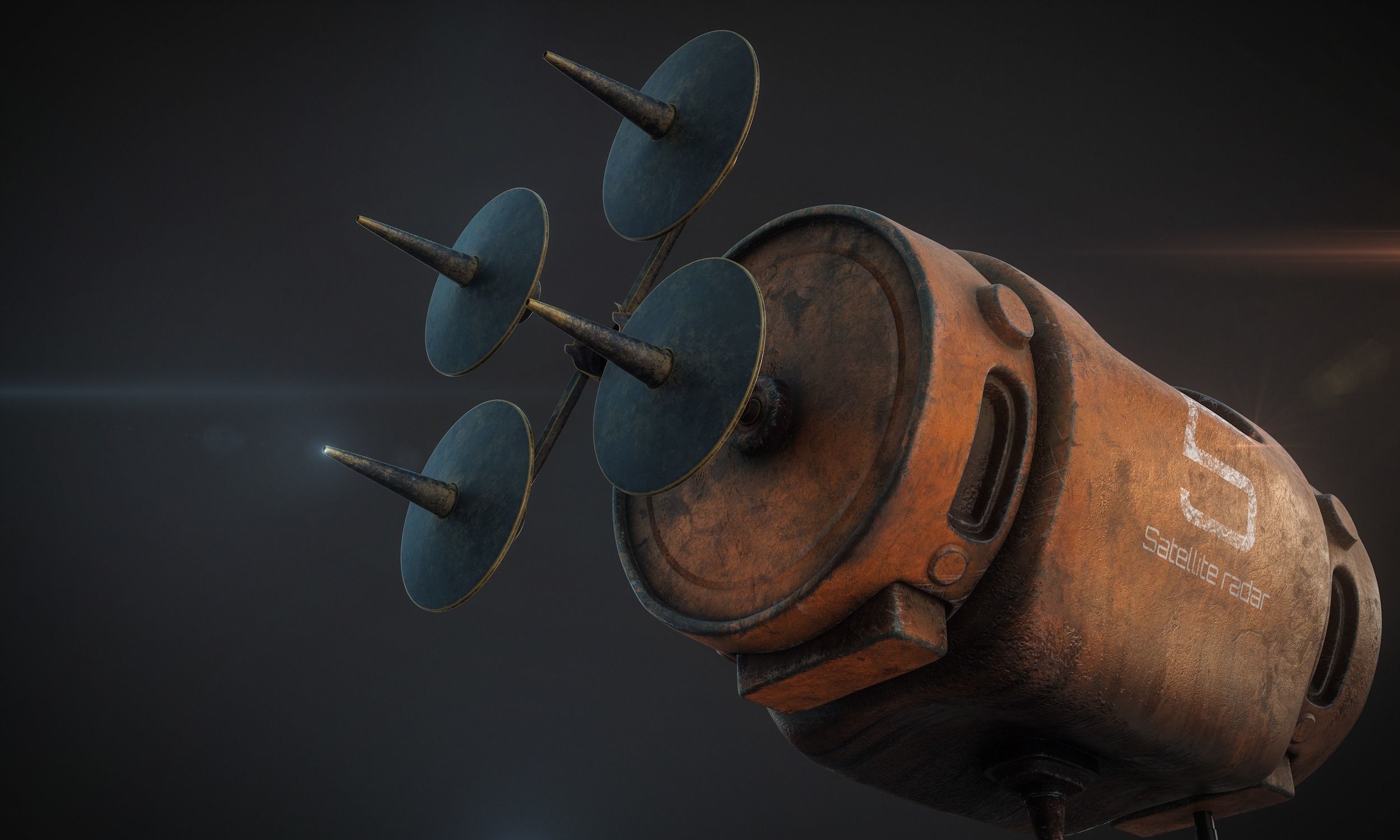 Satellite gun 3D model_6