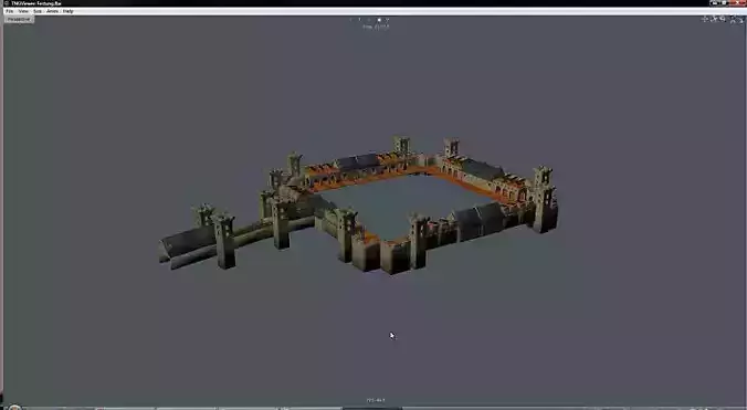 Fortress building in computer screen