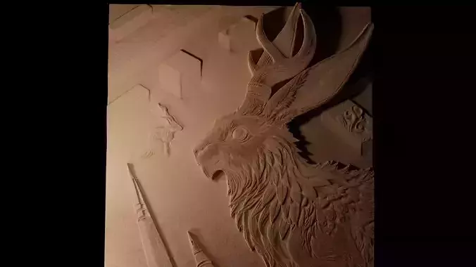 Jackalope CNC 3d Print High Relief Sand Casting