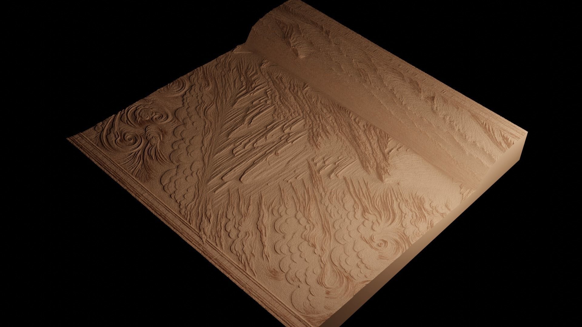 Isle Of Avalon CNC 3d Print High Relief Sand Casting 3D print model_4