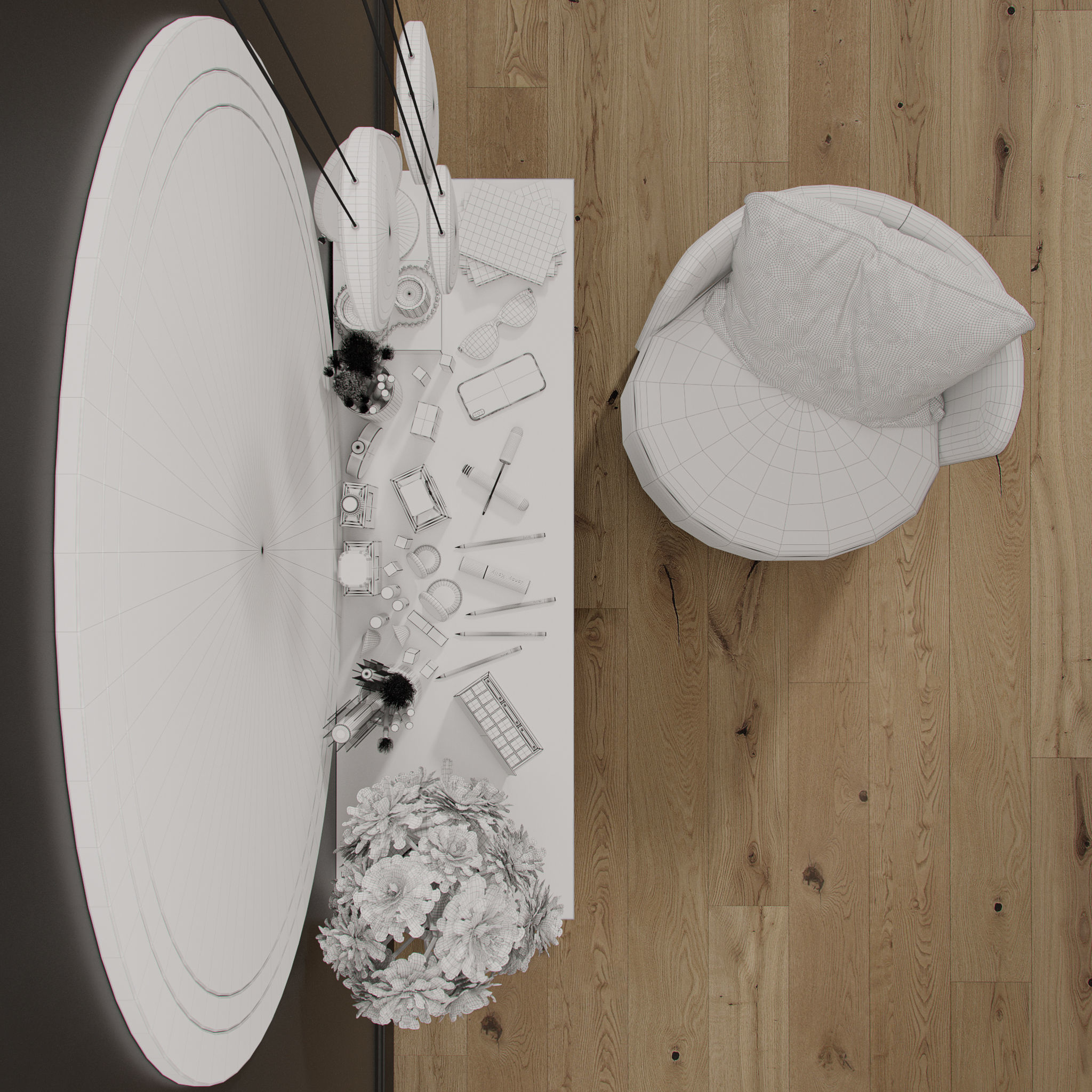 Dressing Table 01 3D model_8