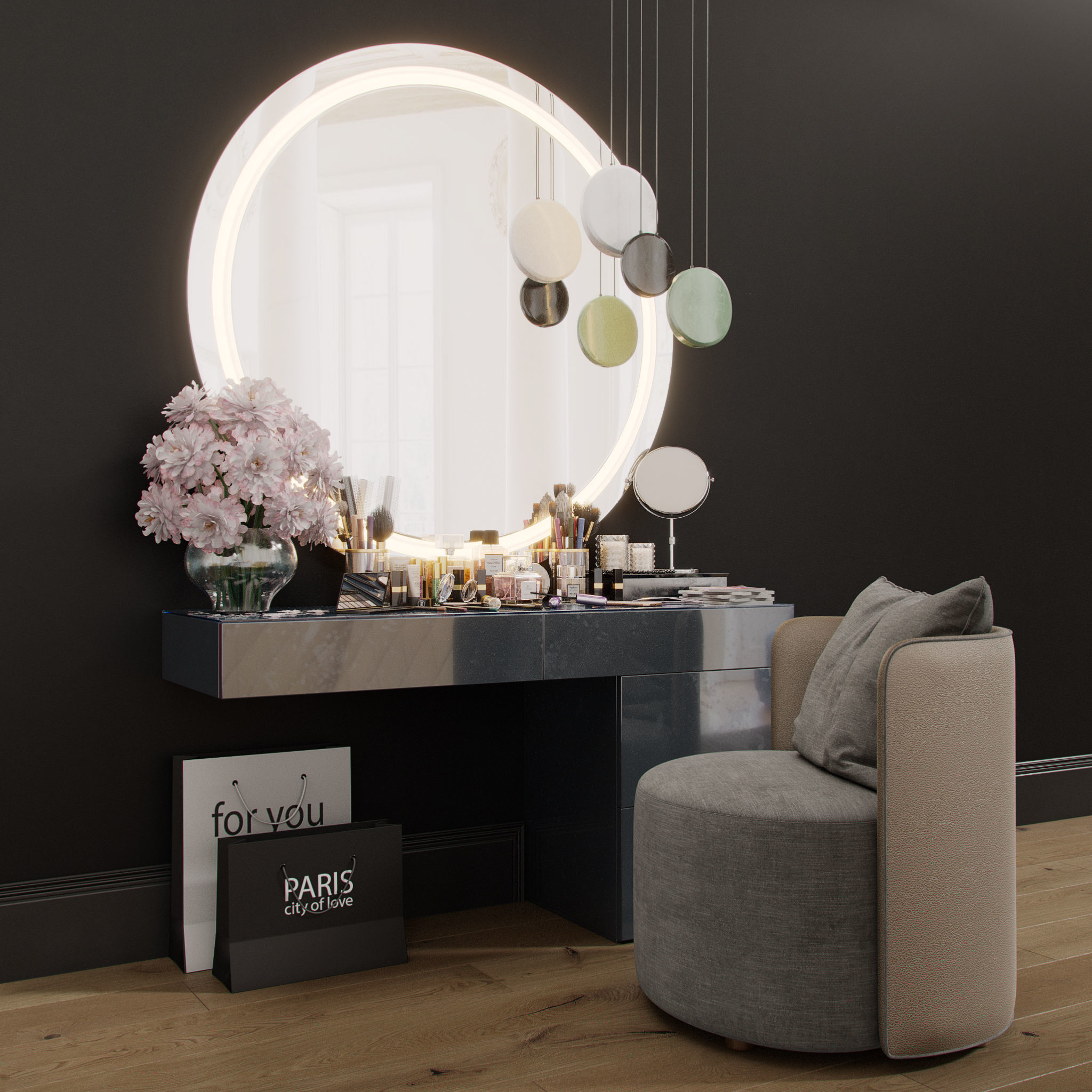 Dressing Table 01 3D model_1