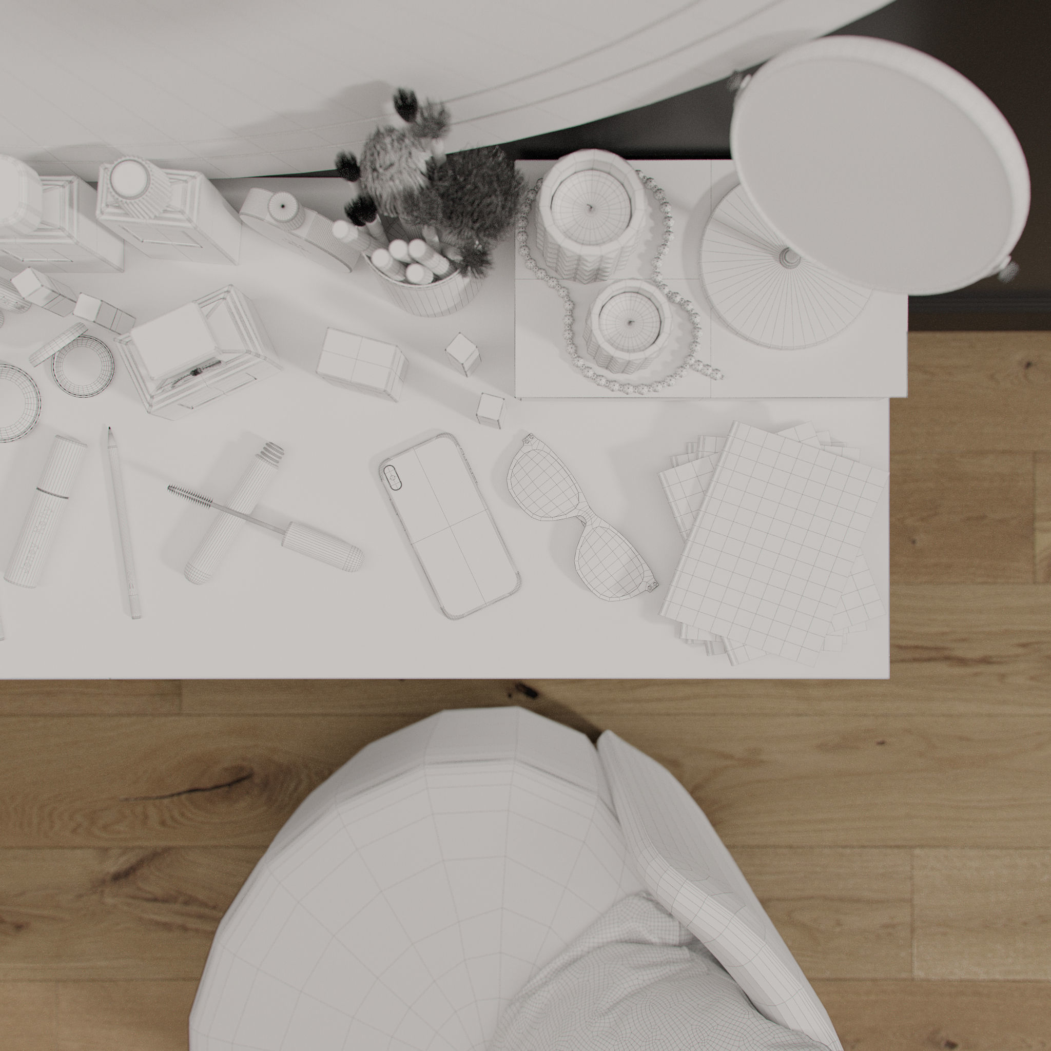 Dressing Table 01 3D model_6