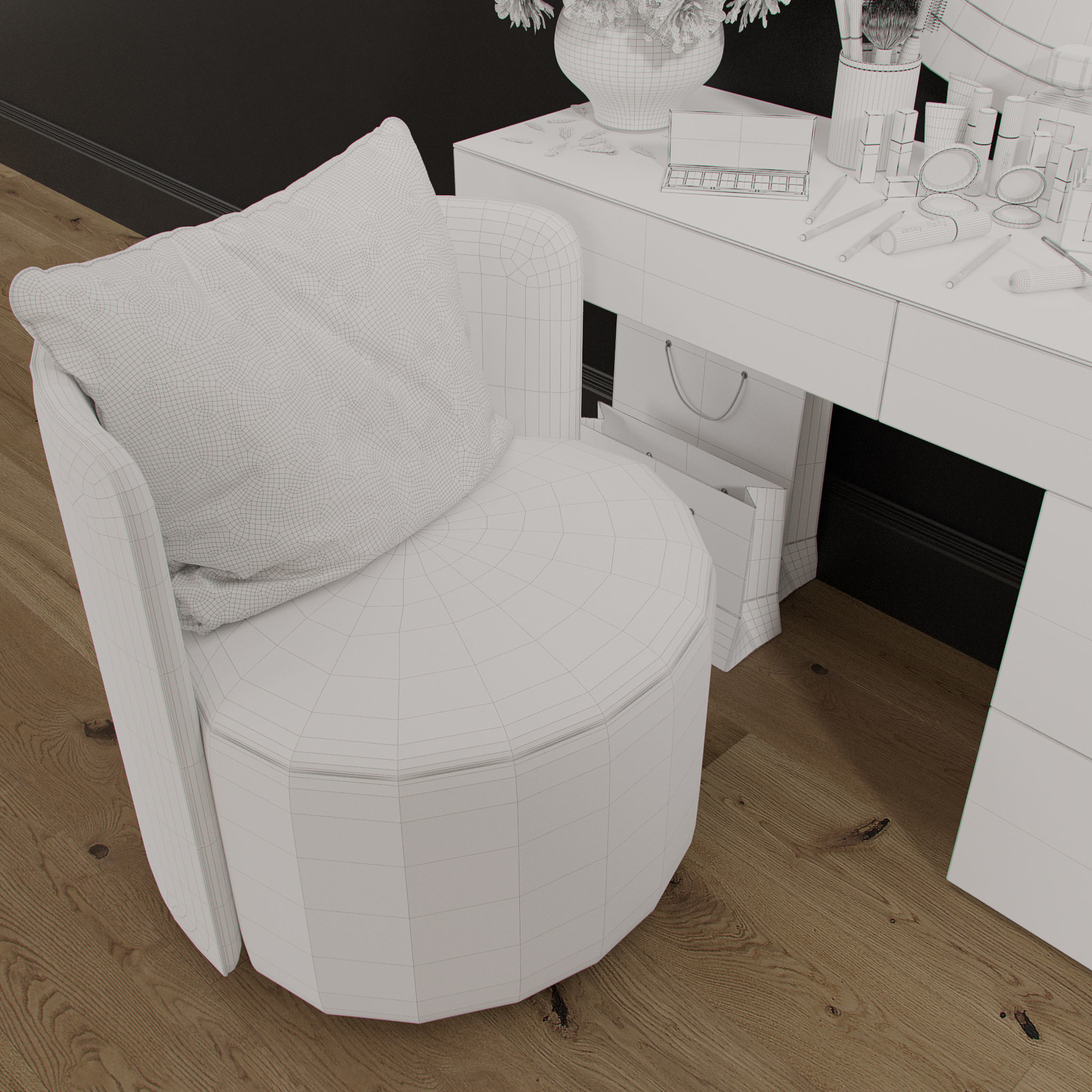 Dressing Table 01 3D model_12