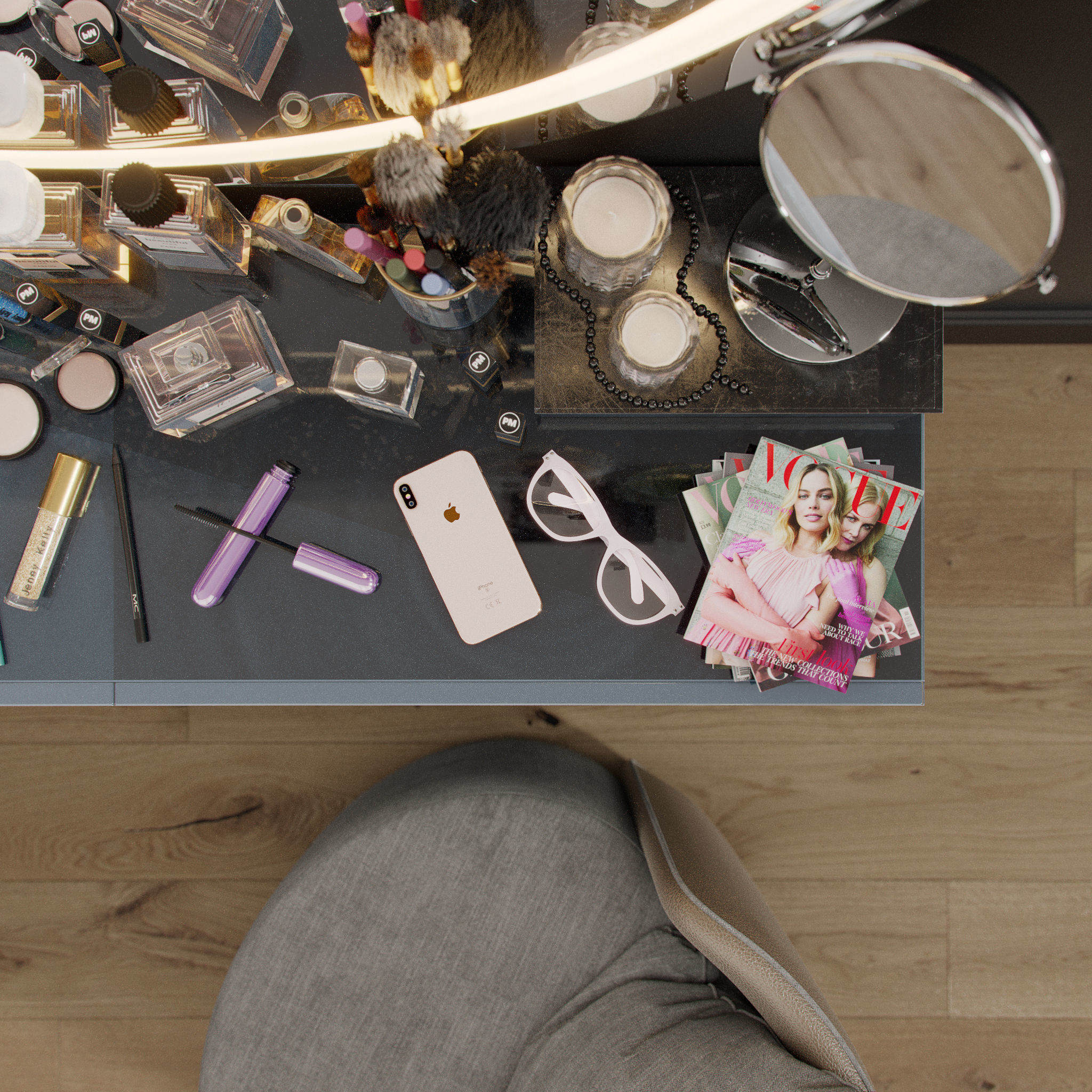 Dressing Table 01 3D model_5