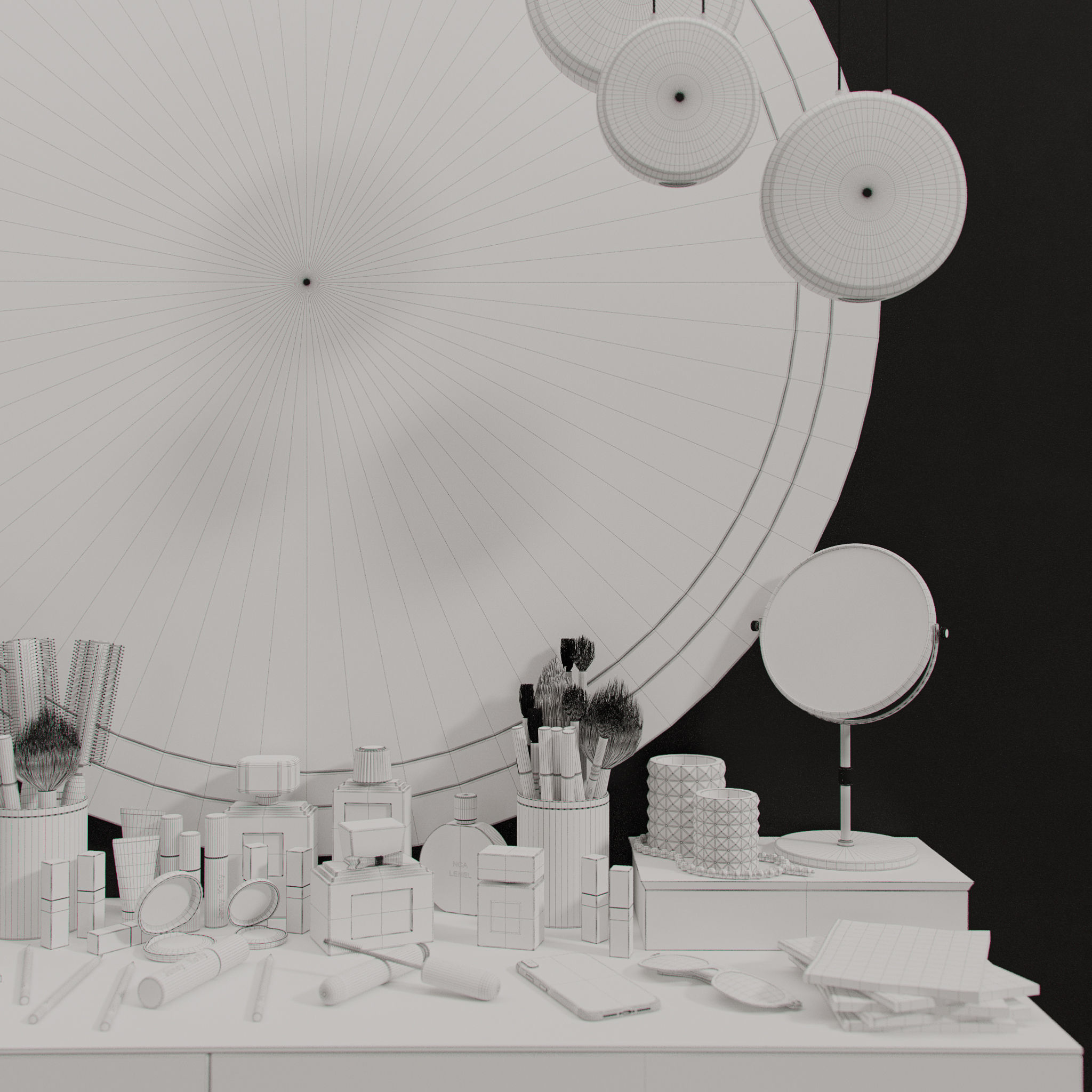 Dressing Table 01 3D model_4