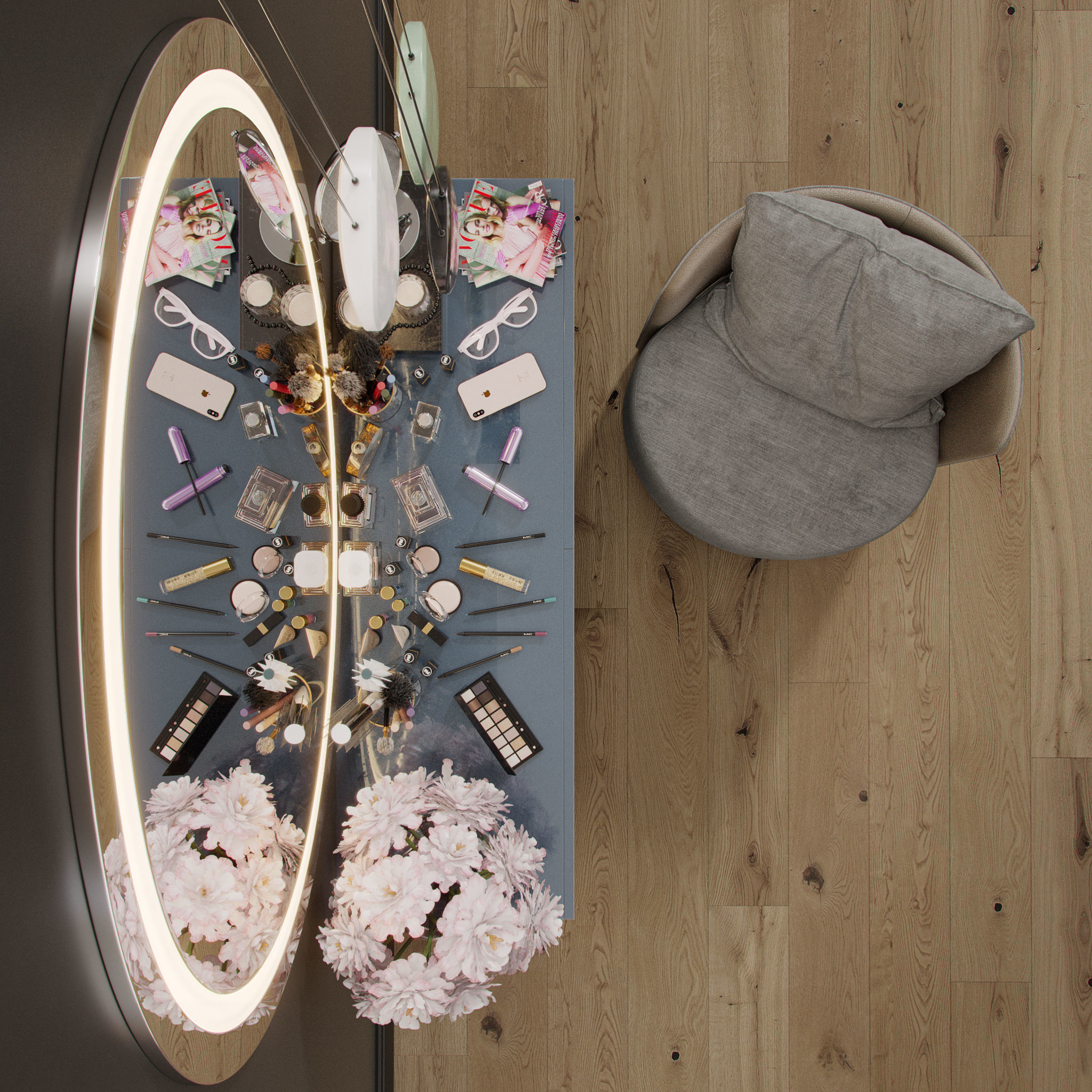 Dressing Table 01 3D model_7