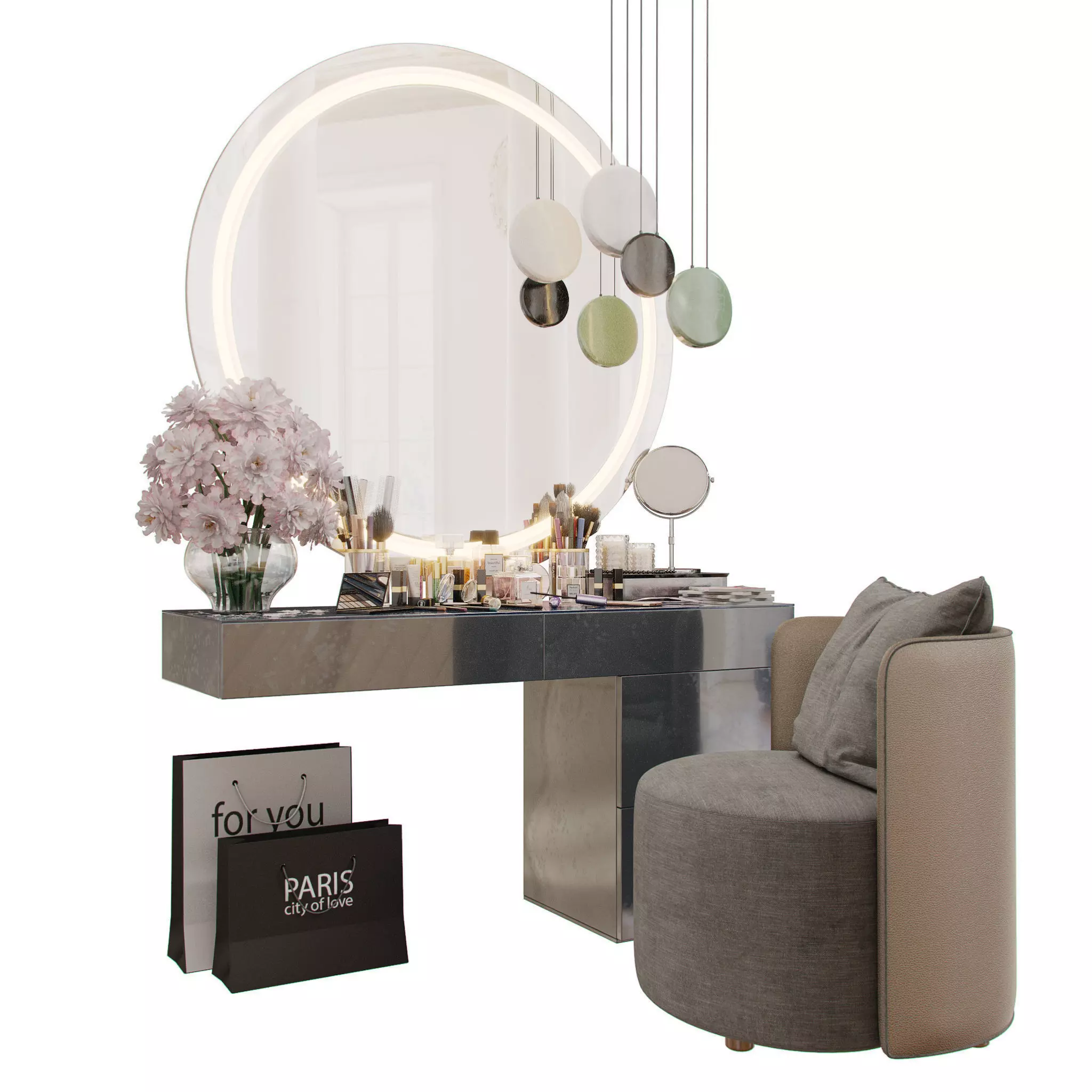 Dressing Table 01 3D model_0