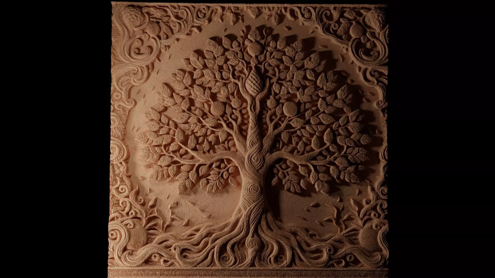 Intricate Tree of Life CNC 3d Print High Relief Sand Casting 3D print model_0