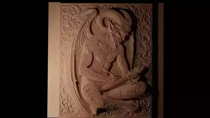 Incubus CNC 3d Print High Relief Sand Casting 3D print model