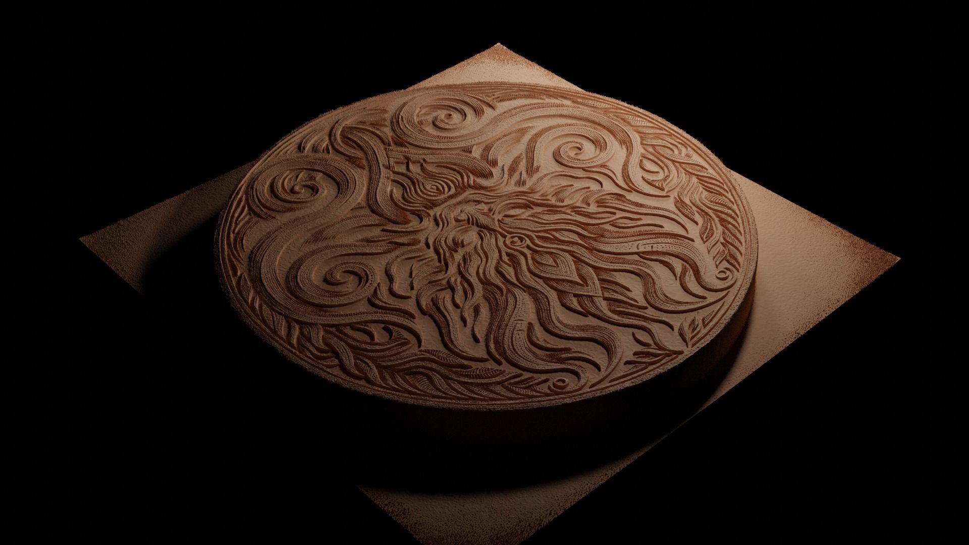 Ifrit CNC 3d Print High Relief Sand Casting 3D print model_3