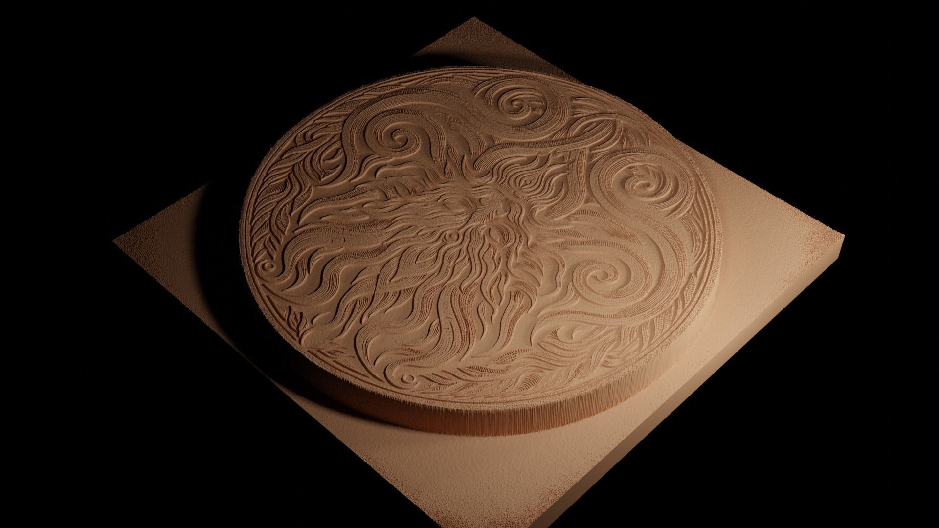 Ifrit CNC 3d Print High Relief Sand Casting 3D print model_4