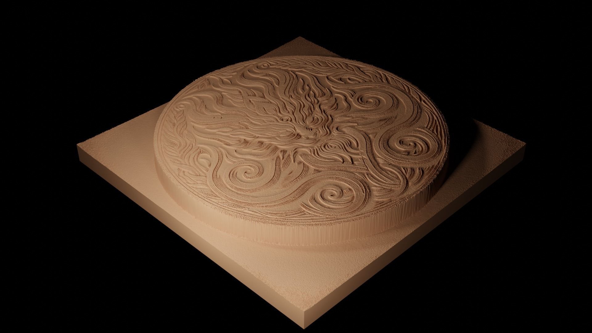 Ifrit CNC 3d Print High Relief Sand Casting 3D print model_2