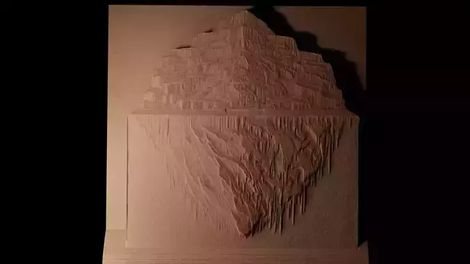 Iceberg CNC 3d Print High Relief Sand Casting