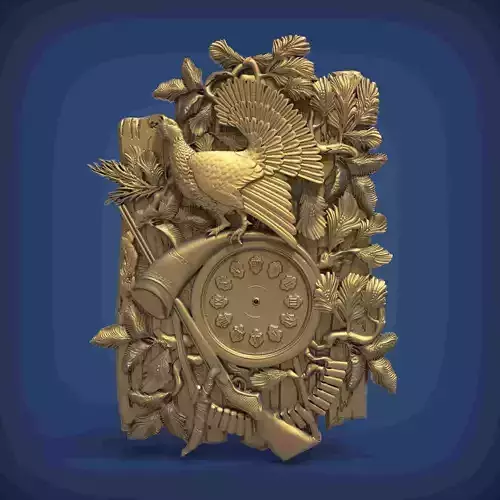 Carved clock for 3D printing and CNC